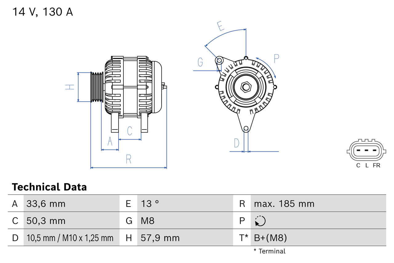 Alternator/Dynamo Bosch 0 986 085 610