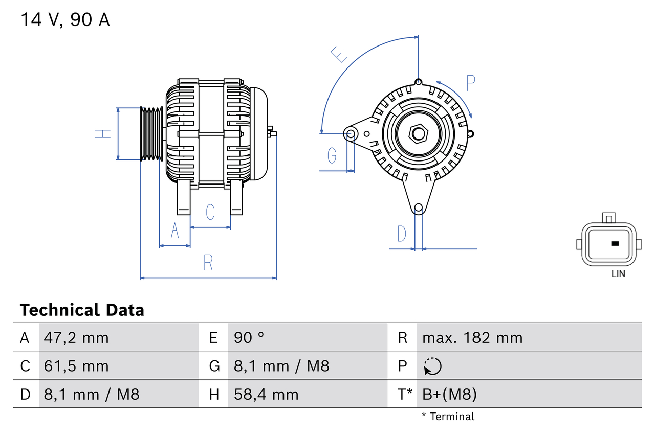 Alternator/Dynamo Bosch 0 986 085 930