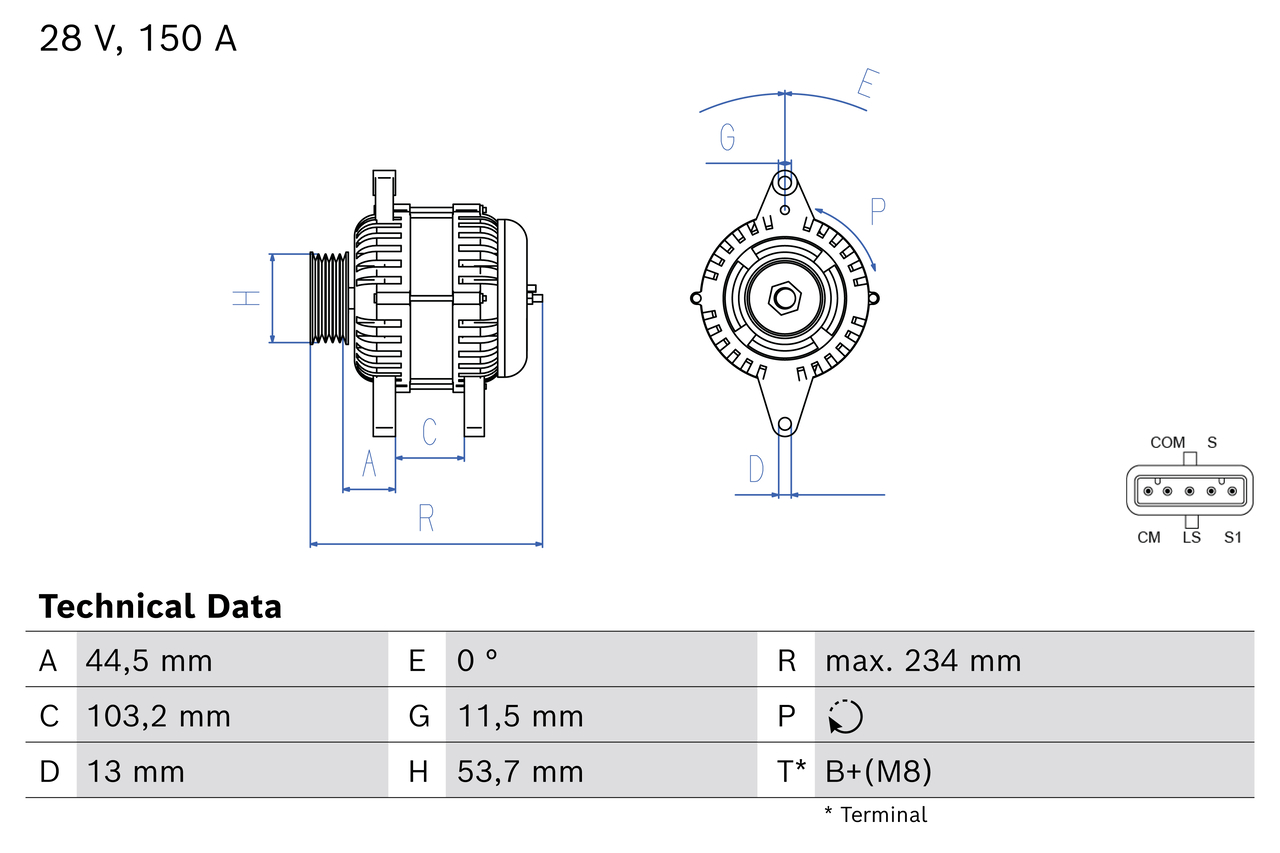 Dynamo / Alternator Bosch 0 986 086 260