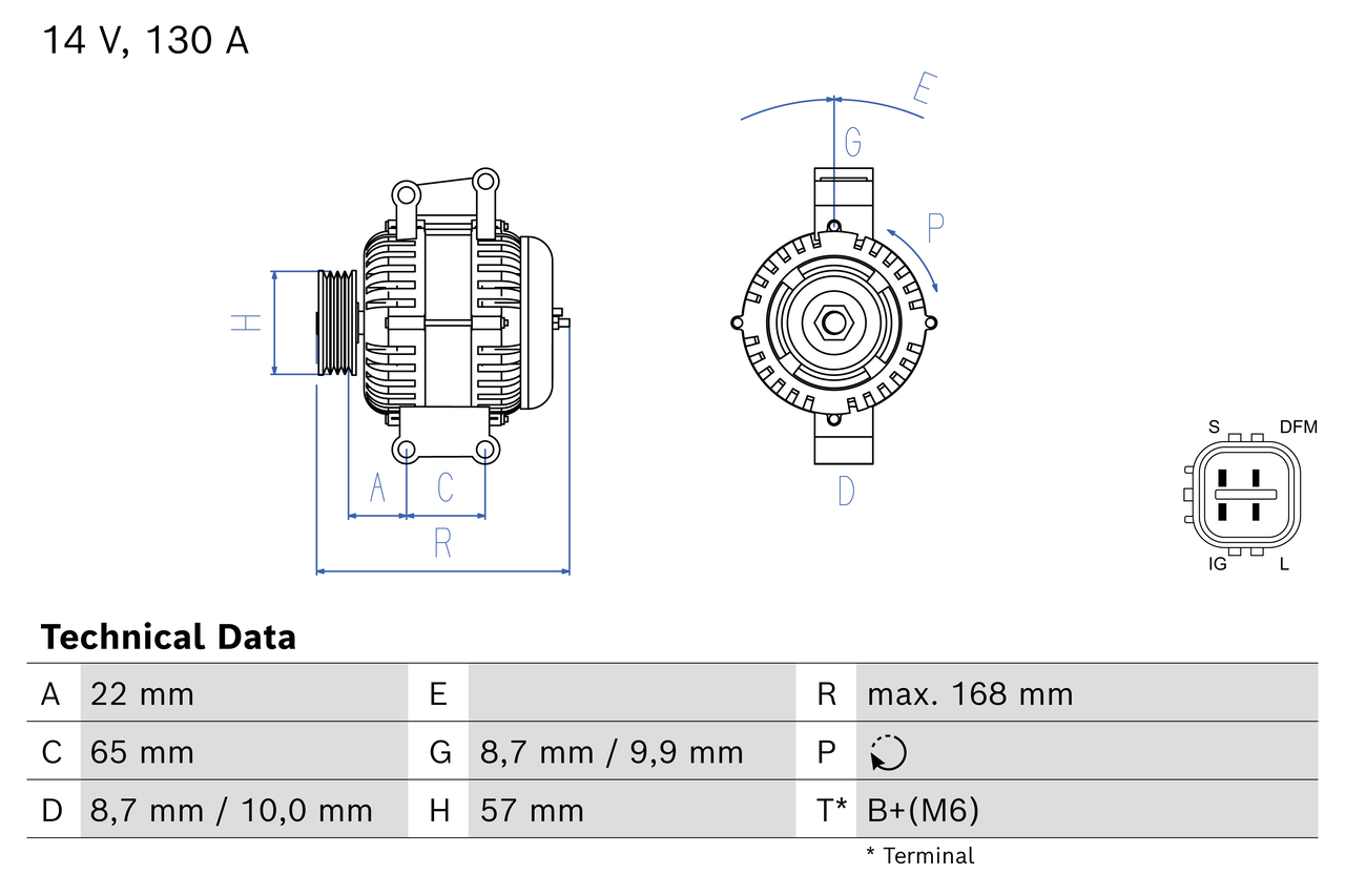 Alternator/Dynamo Bosch 0 986 086 740