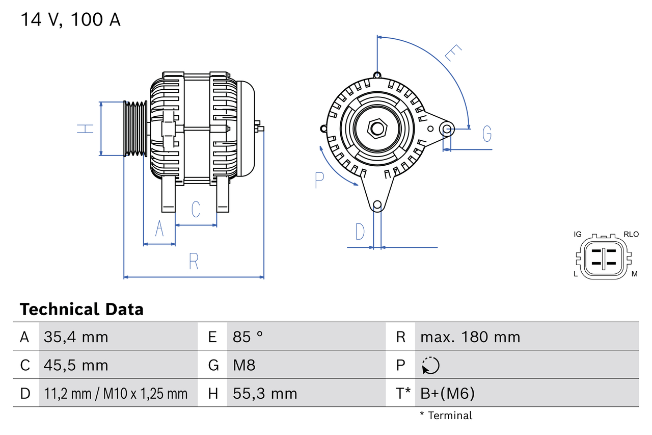 Alternator/Dynamo Bosch 0 986 087 240