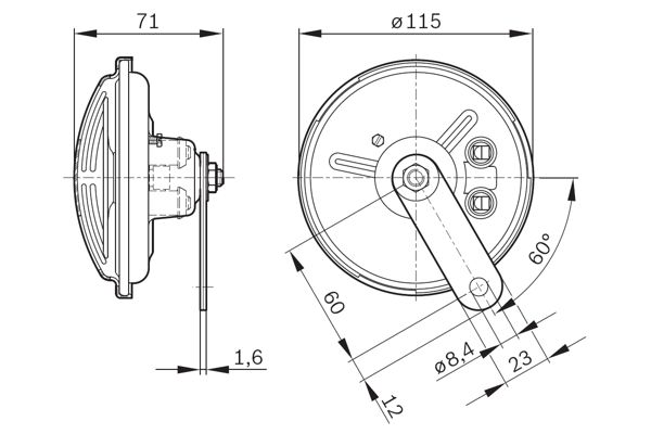 Bosch Claxon 0 986 320 307