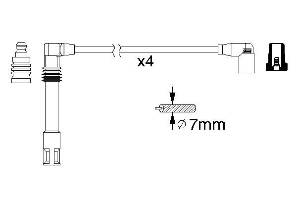 Bosch Bougiekabelset 0 986 356 305