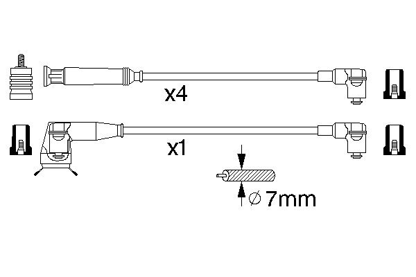 Bosch Bougiekabelset 0 986 356 306