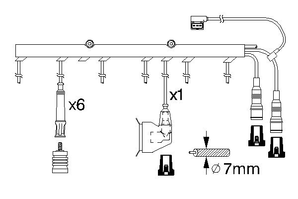 Bosch Bougiekabelset 0 986 356 323
