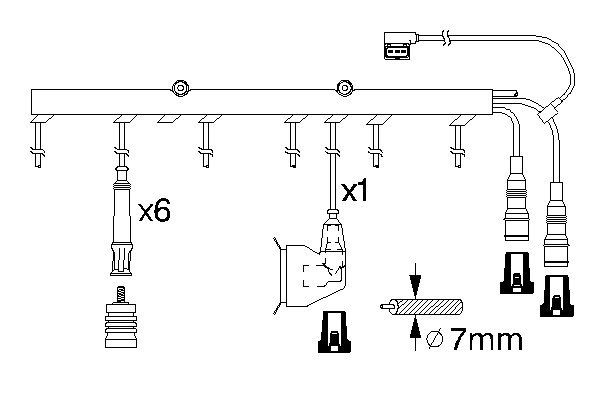 Bosch Bougiekabelset 0 986 356 323