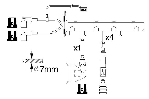 Bosch Bougiekabelset 0 986 356 325