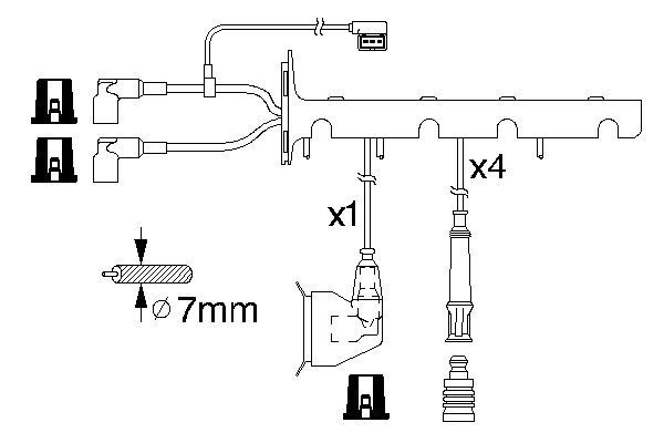 Bosch Bougiekabelset 0 986 356 325