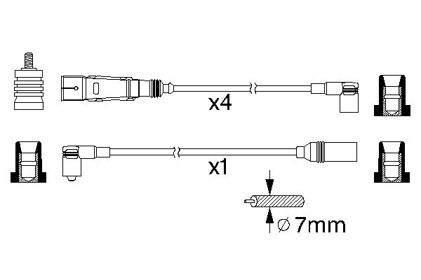 Bosch Bougiekabelset 0 986 356 355