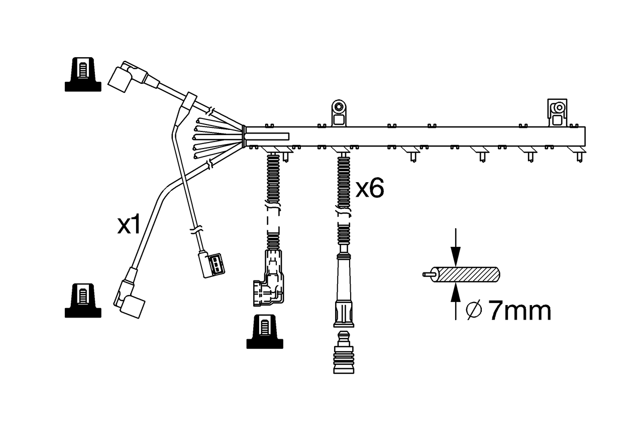 Bougiekabelset Bosch 0 986 356 368