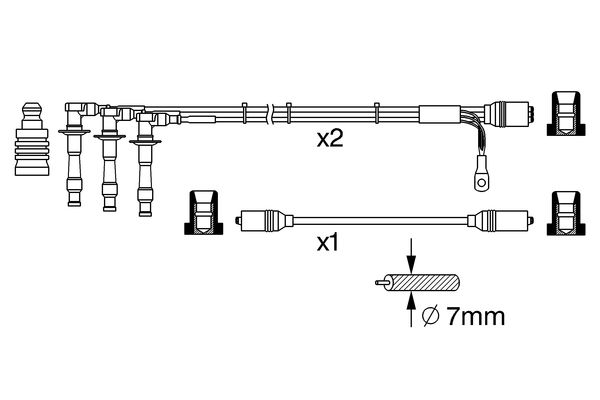 Bosch Bougiekabelset 0 986 356 373