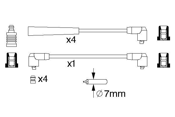 Bosch Bougiekabelset 0 986 356 719