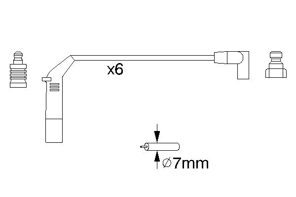 Bougiekabelset Bosch 0 986 356 755