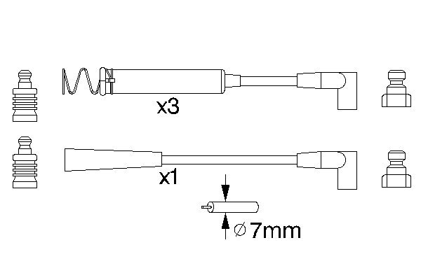 Bougiekabelset Bosch 0 986 356 779