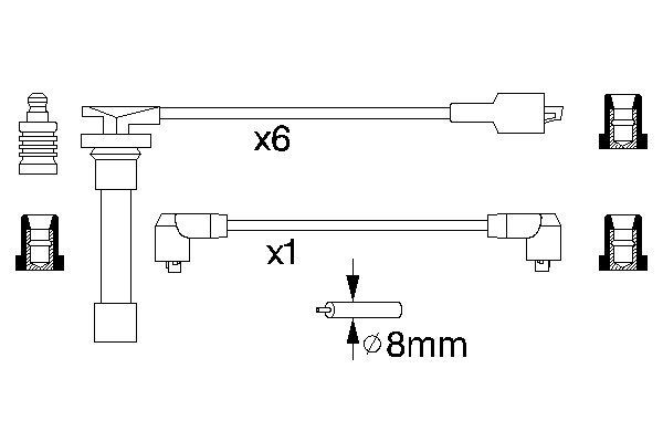 Bosch Bougiekabelset 0 986 356 788