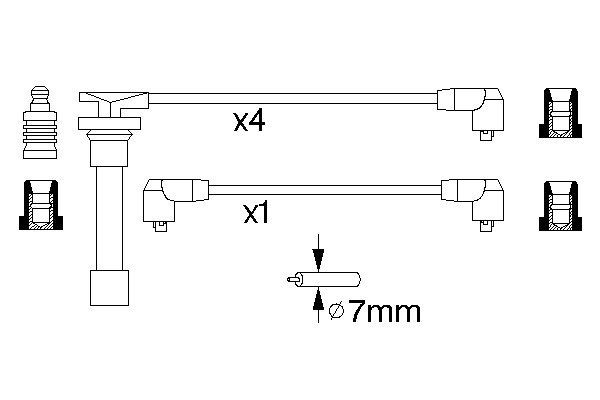 Bosch Bougiekabelset 0 986 356 799