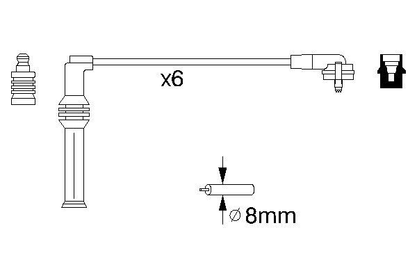 Bosch Bougiekabelset 0 986 356 870