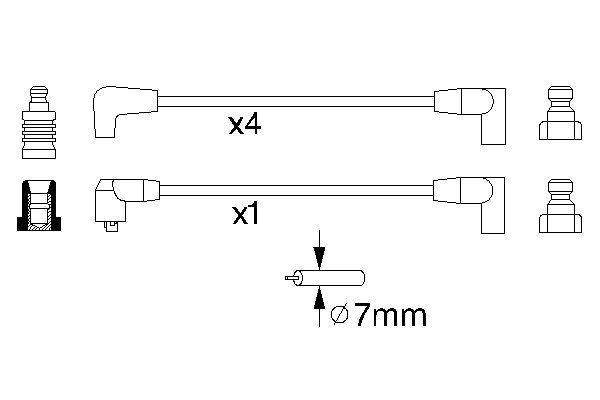 Bosch Bougiekabelset 0 986 356 885