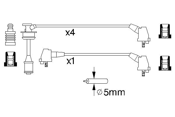 Bougiekabelset Bosch 0 986 356 930