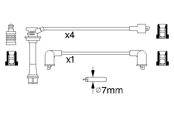 Bosch Bougiekabelset 0 986 356 939