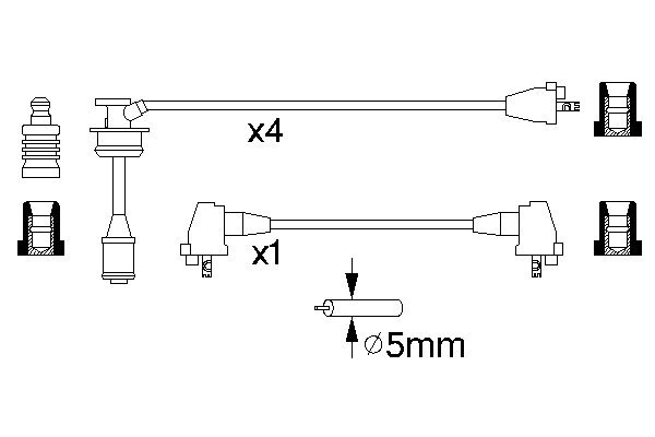 Bosch Bougiekabelset 0 986 356 945