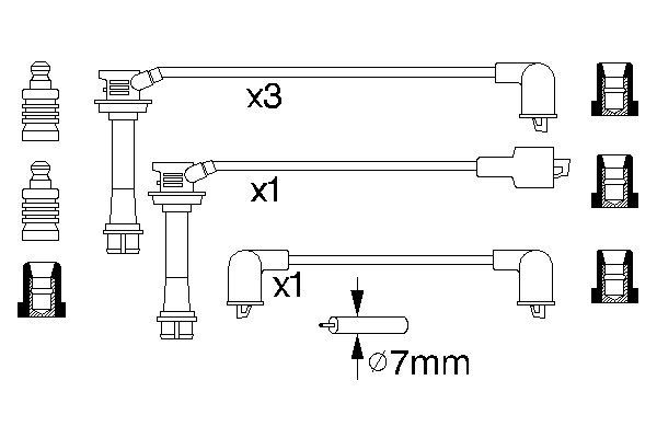Bosch Bougiekabelset 0 986 356 946