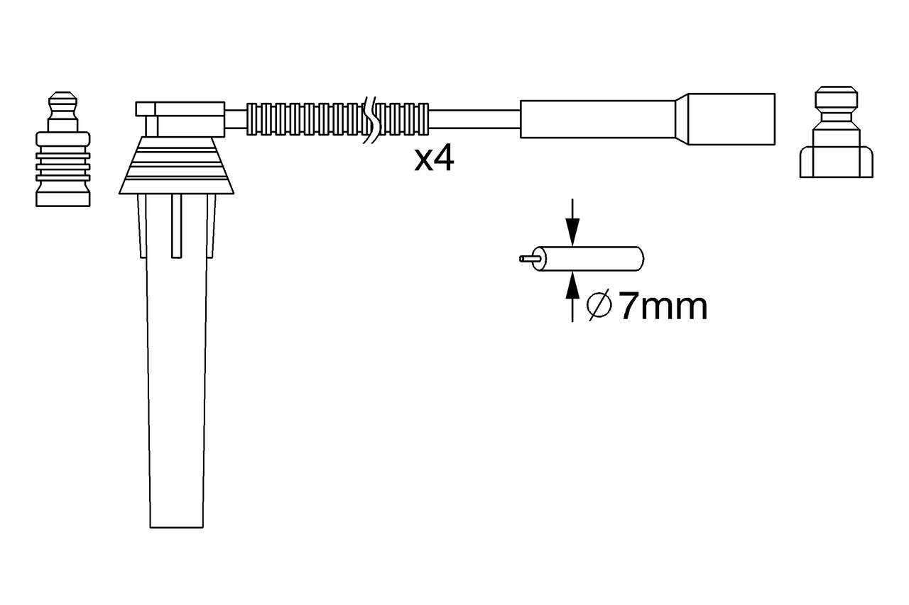 Bosch Bougiekabelset 0 986 357 052