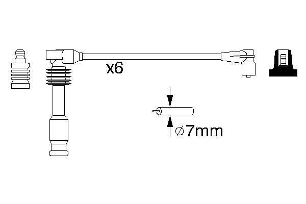 Bosch Bougiekabelset 0 986 357 055