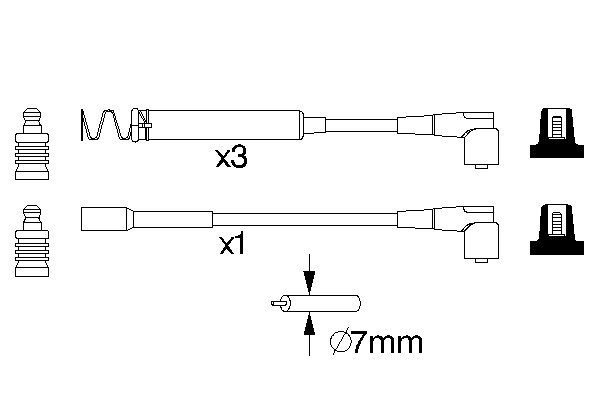 Bosch Bougiekabelset 0 986 357 063