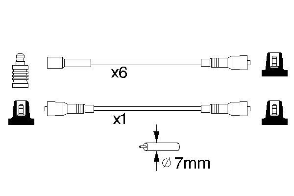 Bosch Bougiekabelset 0 986 357 086