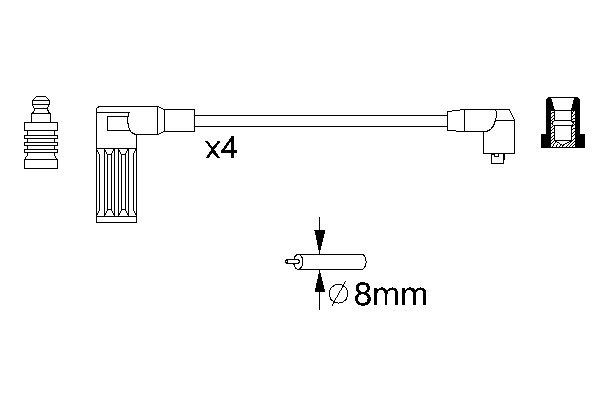 Bosch Bougiekabelset 0 986 357 096
