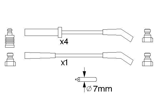 Bougiekabelset Bosch 0 986 357 123