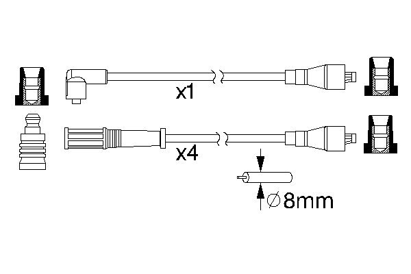 Bosch Bougiekabelset 0 986 357 146