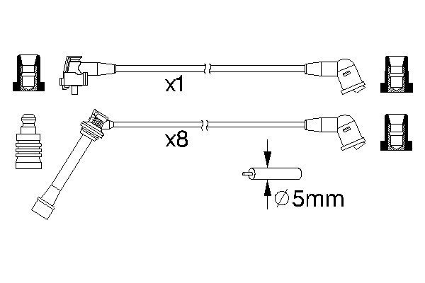 Bougiekabelset Bosch 0 986 357 204
