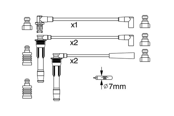 Bosch Bougiekabelset 0 986 357 243