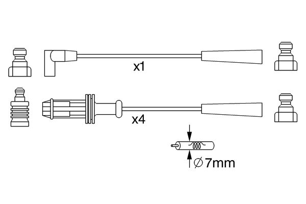 Bosch Bougiekabelset 0 986 357 251