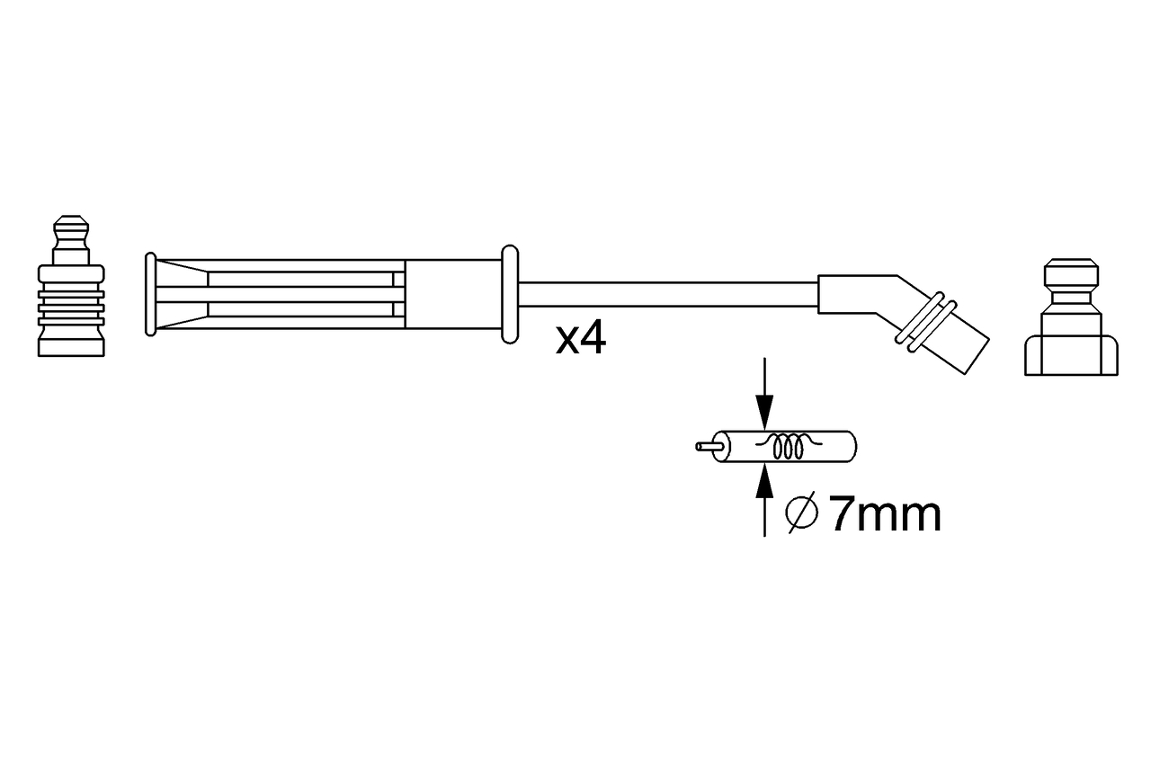 Bosch Bougiekabelset 0 986 357 252