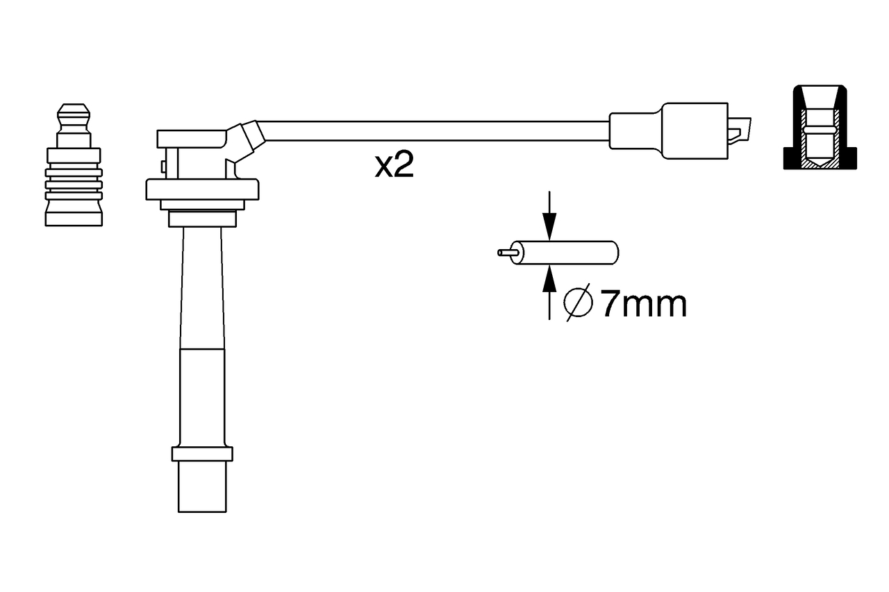 Bosch Bougiekabelset 0 986 357 263