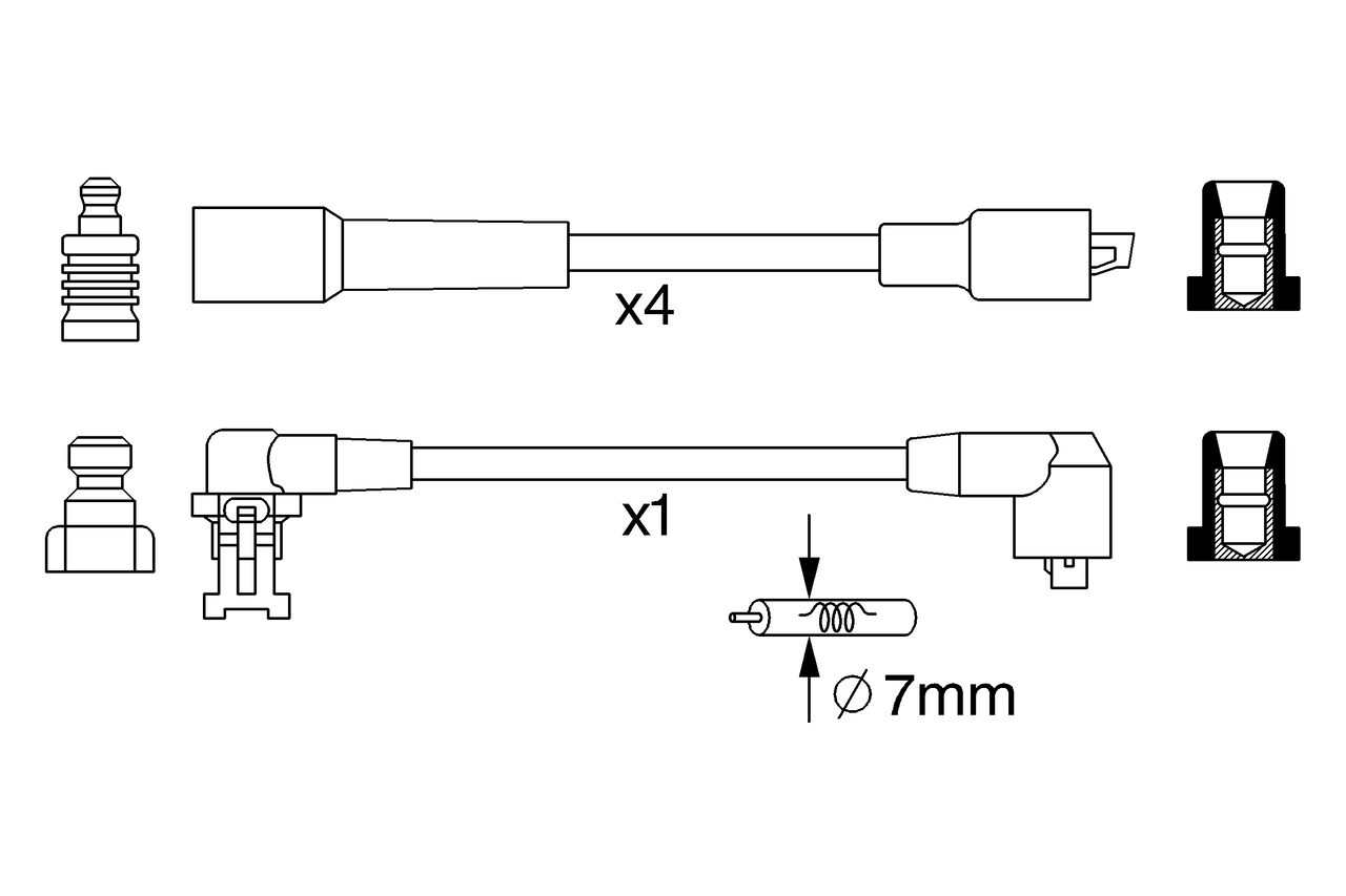 Bosch Bougiekabelset 0 986 357 283
