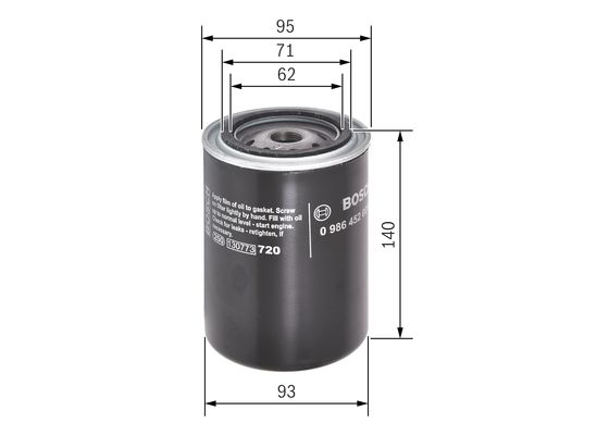 Bosch Oliefilter 0 986 452 001