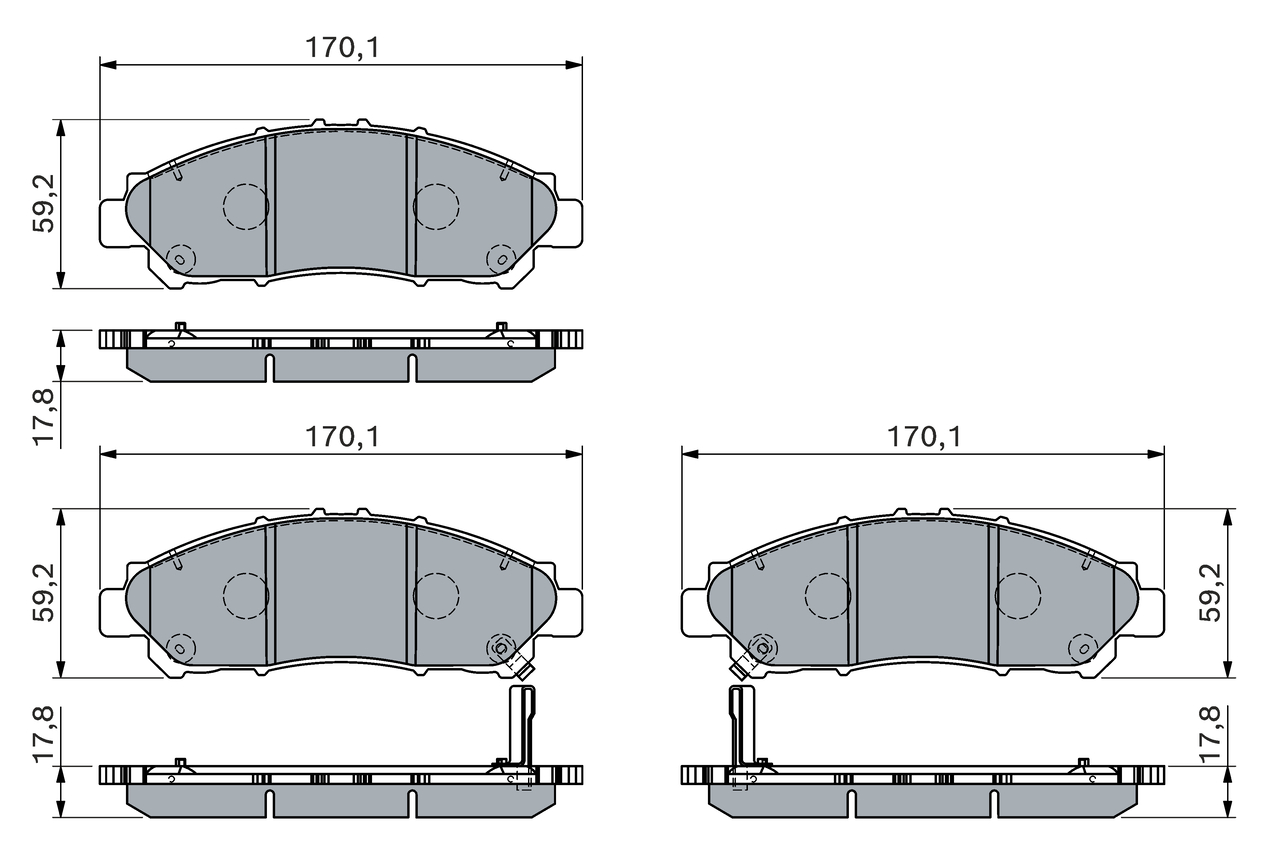 Bosch Remblokkenset, schijfrem 0 986 460 117