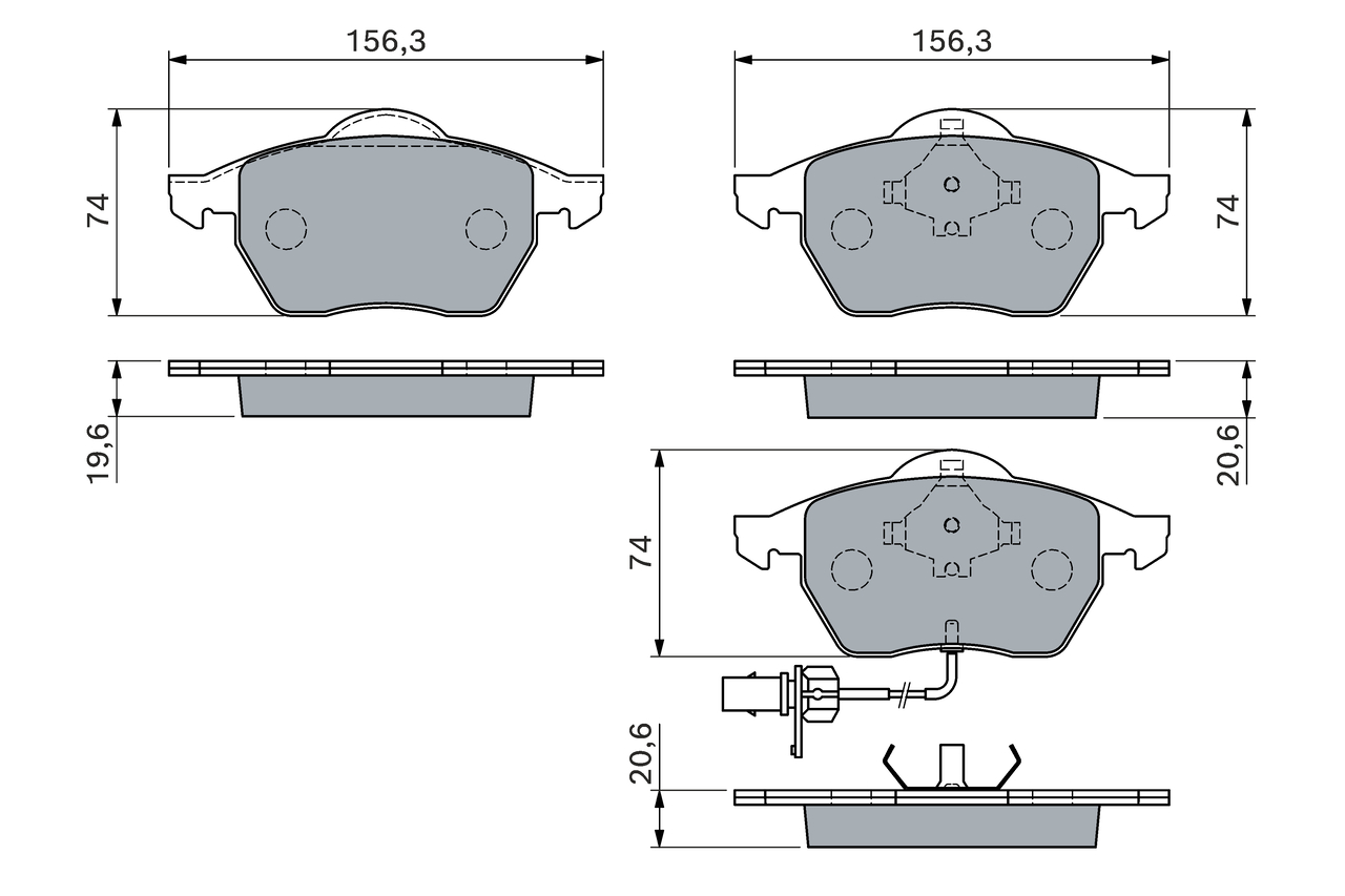 Bosch Remblokkenset, schijfrem 0 986 460 118