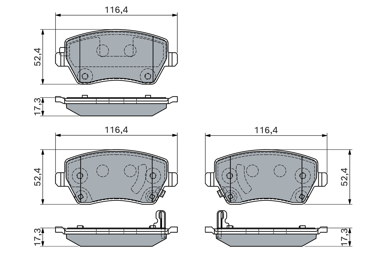 Bosch Remblokkenset, schijfrem 0 986 460 123
