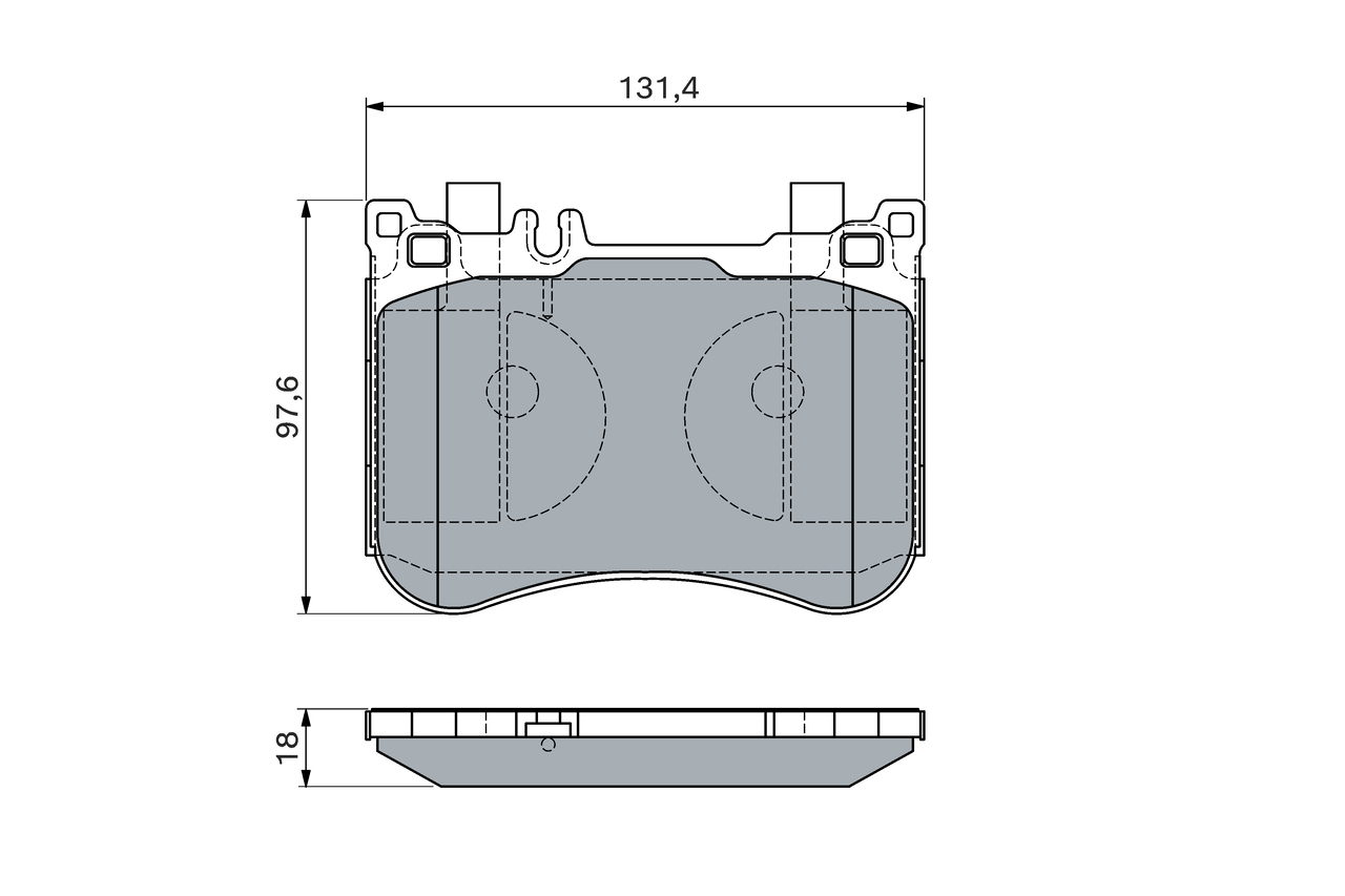 Bosch Remblokkenset, schijfrem 0 986 460 124