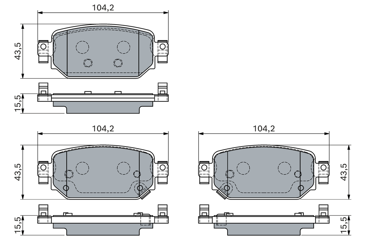 Bosch Remblokkenset, schijfrem 0 986 460 135