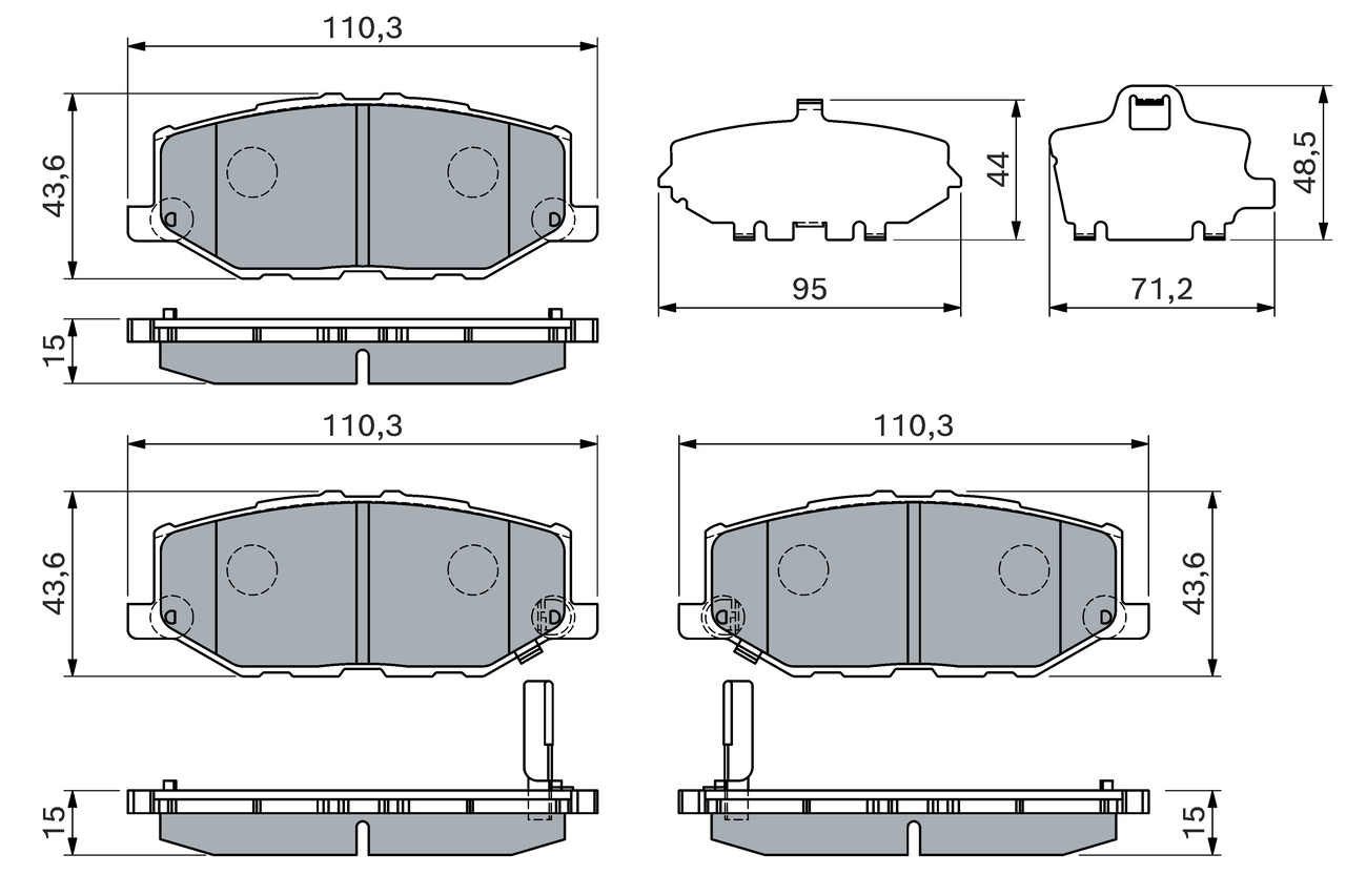 Bosch Remblokkenset, schijfrem 0 986 460 150