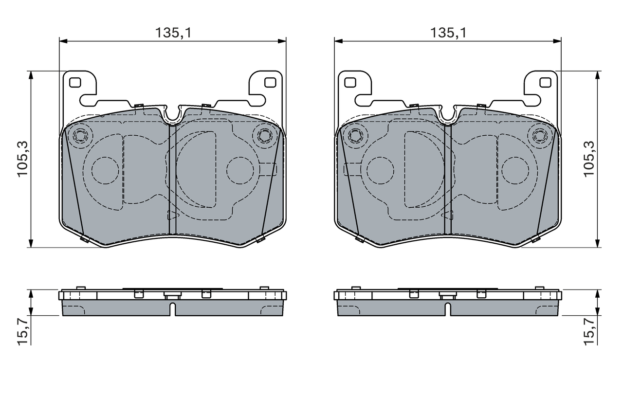 Bosch Remblokkenset, schijfrem 0 986 460 156