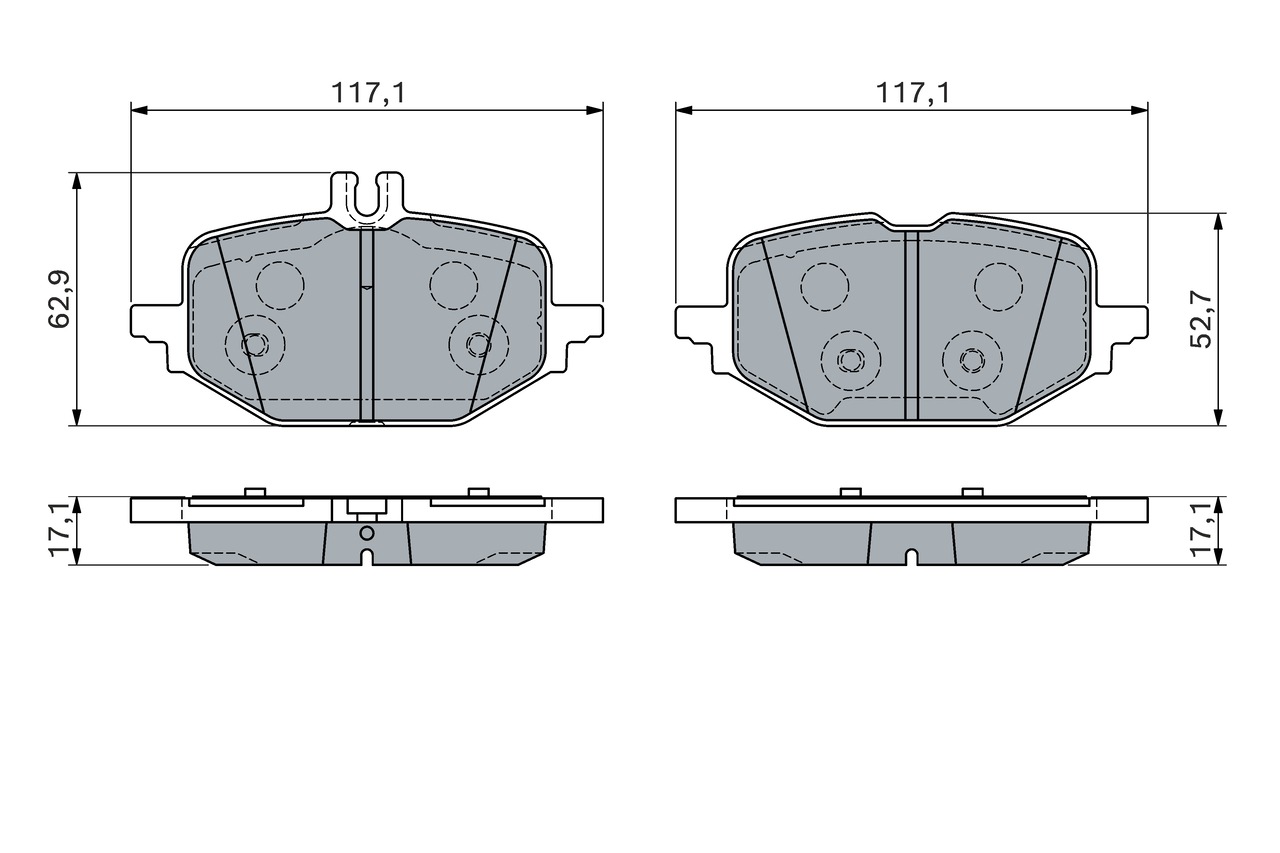 Bosch Remblokkenset, schijfrem 0 986 460 163