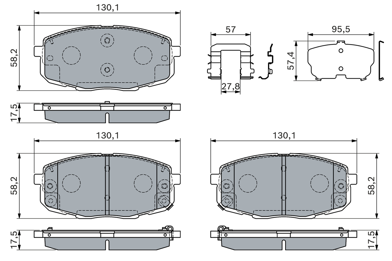 Bosch Remblokkenset, schijfrem 0 986 460 168