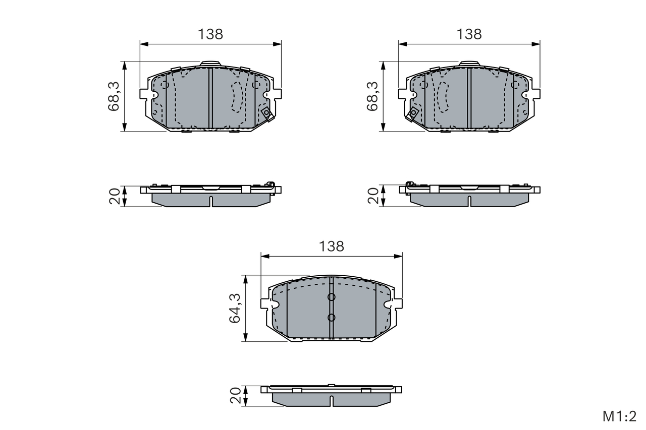 Bosch Remblokkenset, schijfrem 0 986 460 192